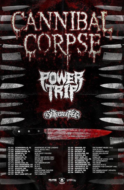 Cannibal Corpse complete new record; announce tour with Power Trip and