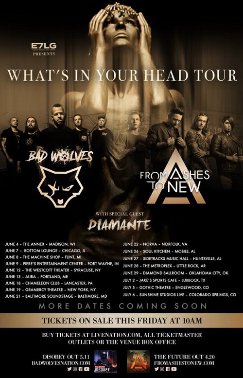 Bad Wolves, From Ashes To New, and Diamante announce U.S. tour MetalNerd