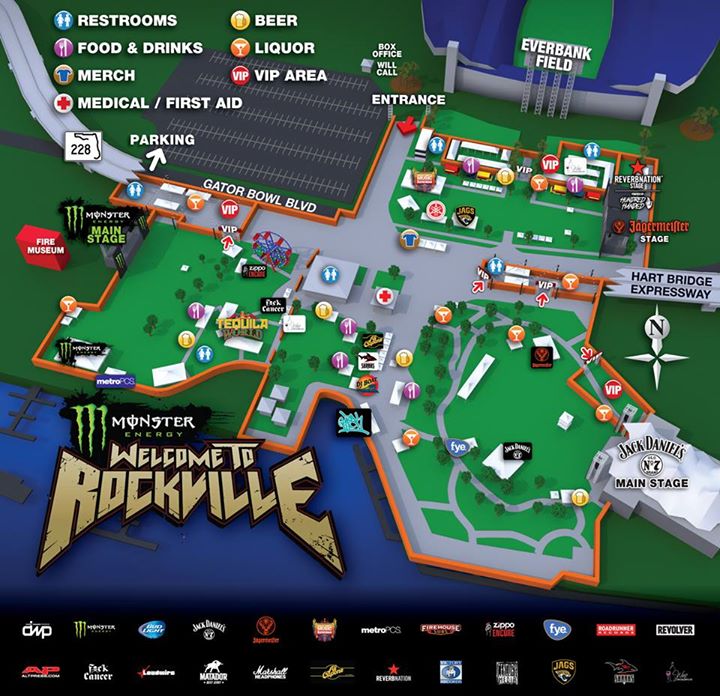Welcome To Rockville Release Site Map Set Times MetalNerd