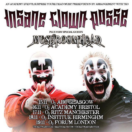 Insane Clown Posse and Mushroomhead announce tour of the UK MetalNerd