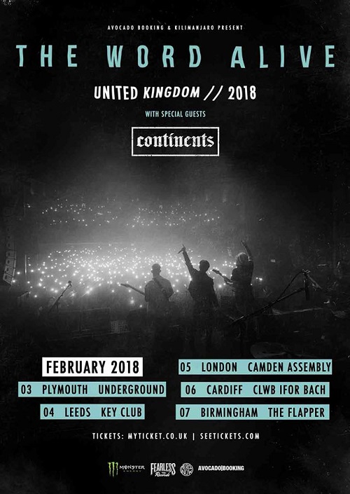 The Word Alive and Continents announce UK tour