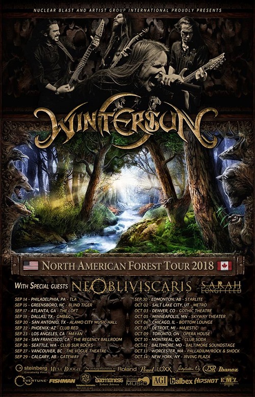 Wintersun, Ne Obliviscaris, and Sarah Longfield North American tour booked