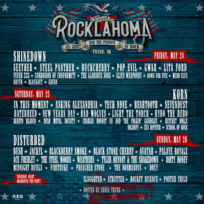 Rocklahoma daily set times announced