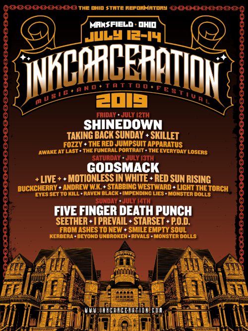 Inkcarceration Festival announce daily set times