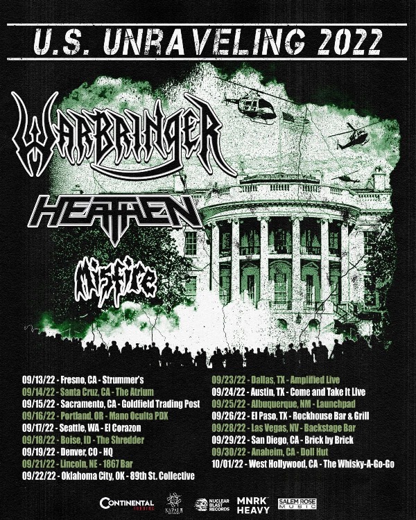 warbringer heathen tour